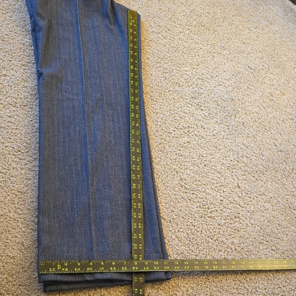 Michael Kors Blue Herringbone Wide Leg Hip Slung Pants 8